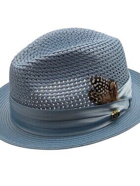 Montique Mens Fedora Hat H-34 Carolina Mesh NWT